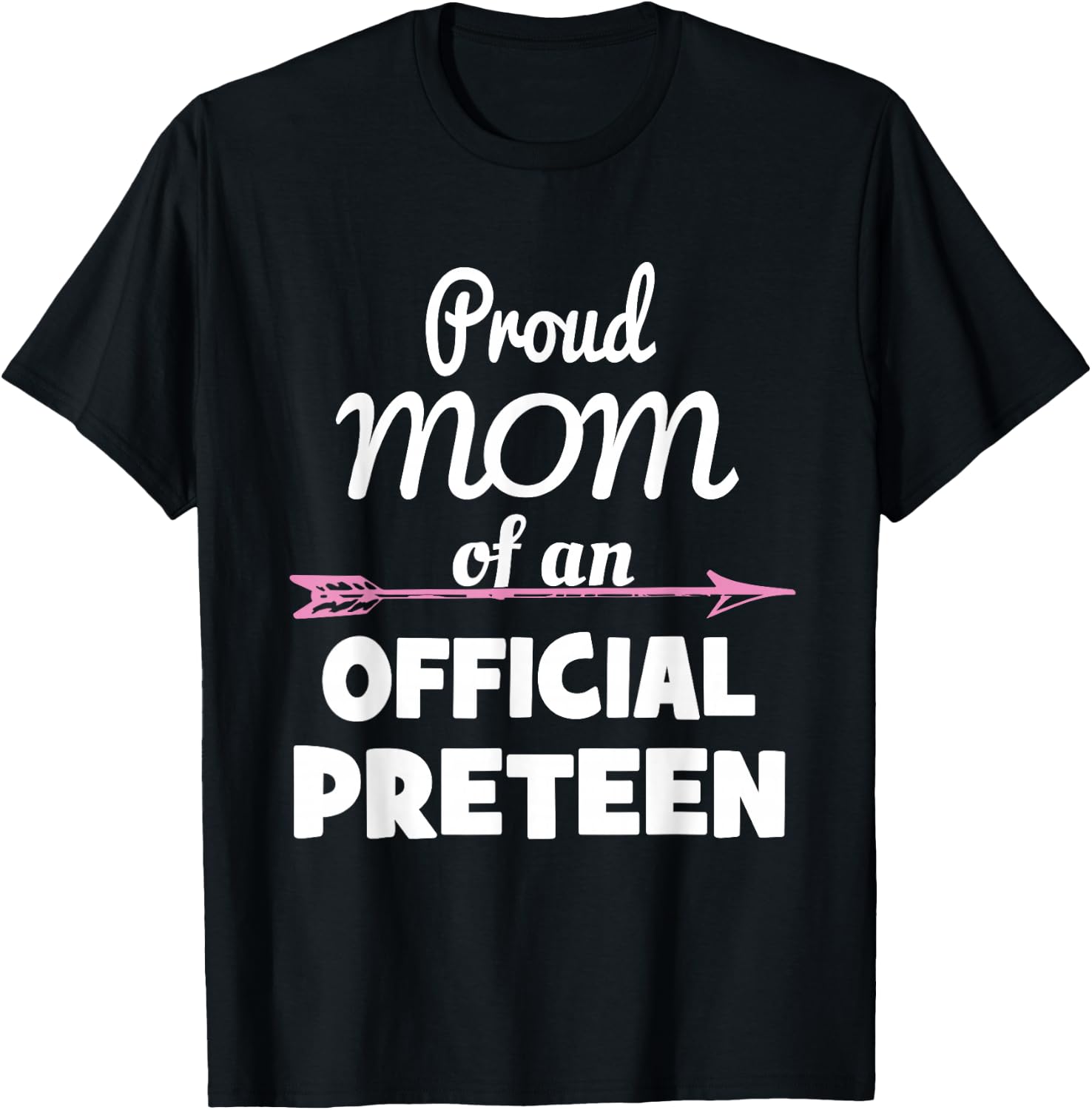 Proud Mom Of An Official Preteen 12th Birthday 12 Years Old T-Shirt - T-Shirt | Black