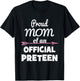 Proud Mom Of An Official Preteen 12th Birthday 12 Years Old T-Shirt - T-Shirt | Black