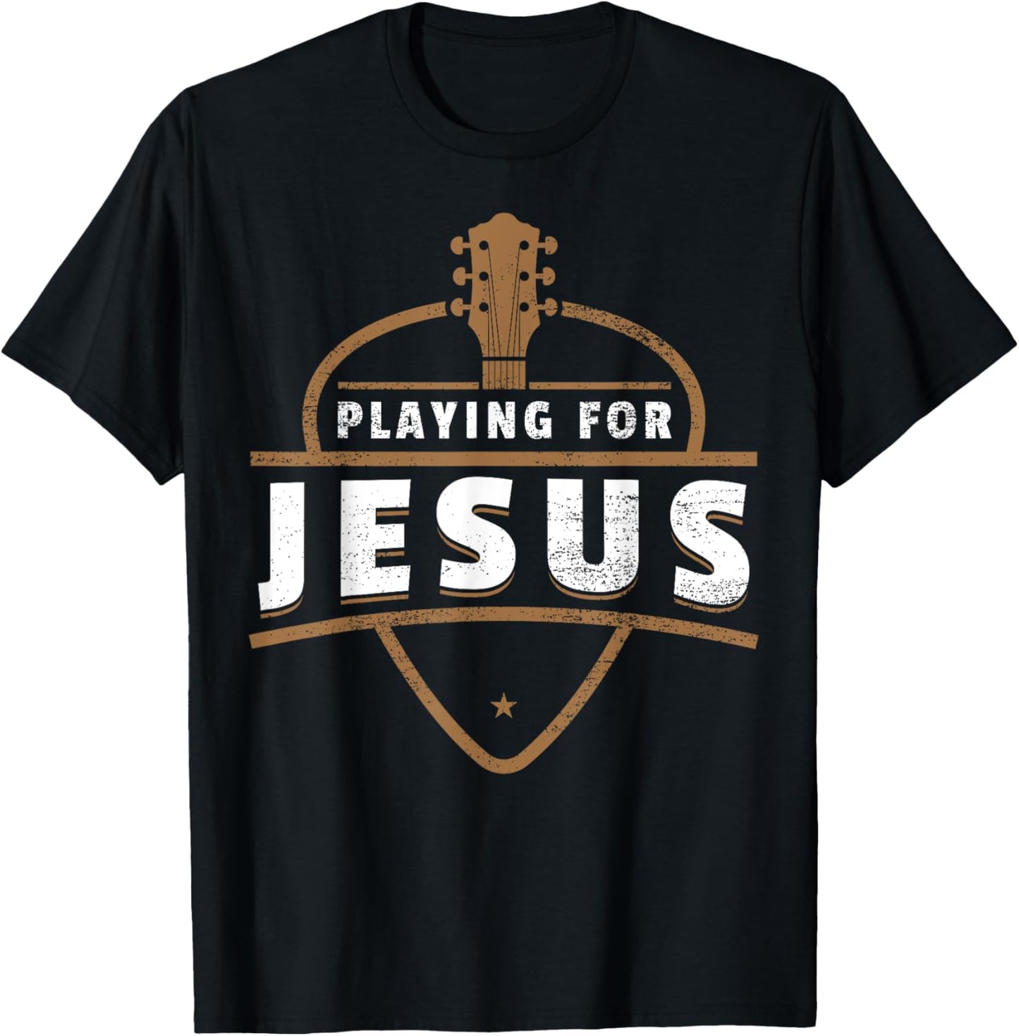 Guitar Playing For Jesus - Christian Guitarist T-Shirt - T-Shirt | Black