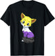 Nonbinary Fox - Genderqueer Pride LGBTQ T-Shirt - T-Shirt | Black