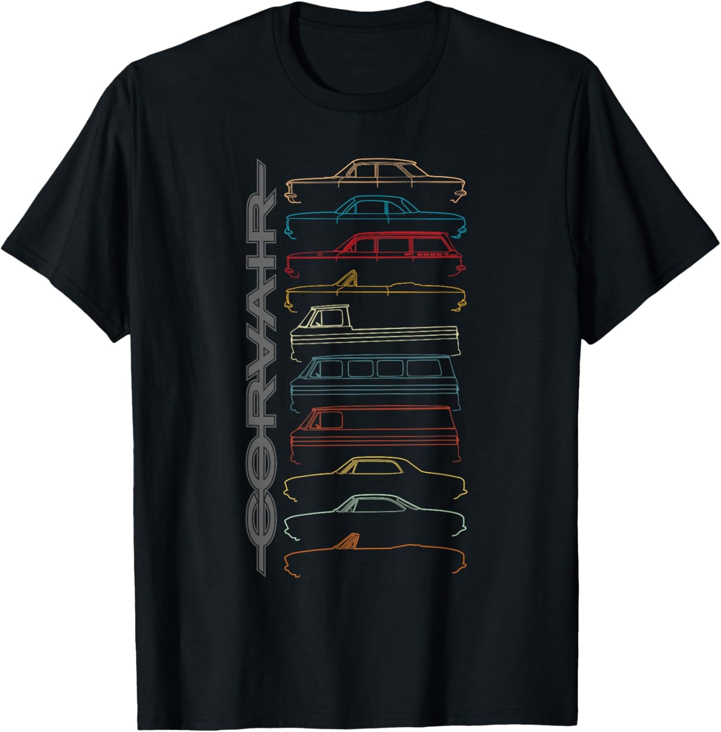 FlatSix Graphics LLc Corvair All Models - -Adults, Black, Small T-Shirt - T-Shirt | Black