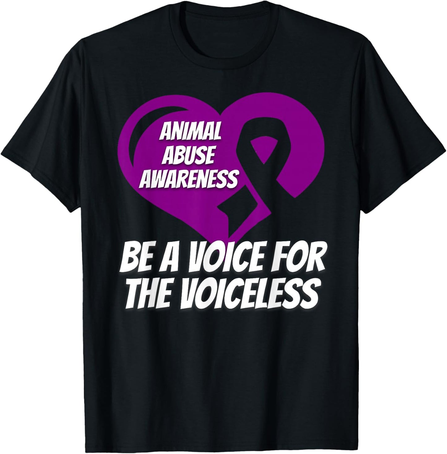 Animal Abuse Animals Dog Lovers Awareness Gift Women Girls Kids T-Shirt - T-Shirt | Black