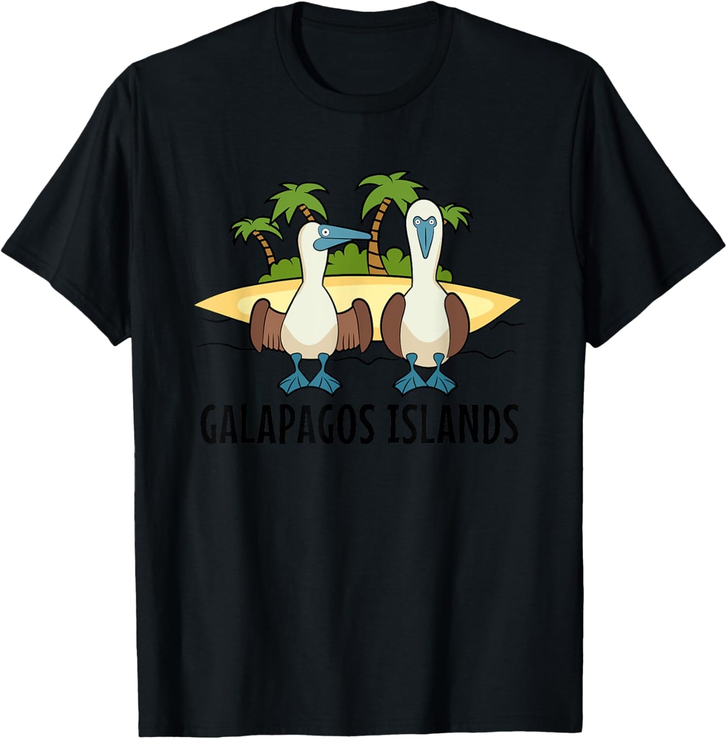 Seabirds Blue-footed Booby Bird Galapagos Islands T-Shirt - T-Shirt | Black