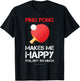Ping Pong Makes Me Happy Shirt. Gifts For Ping Pong Lovers T-Shirt - T-Shirt | Black