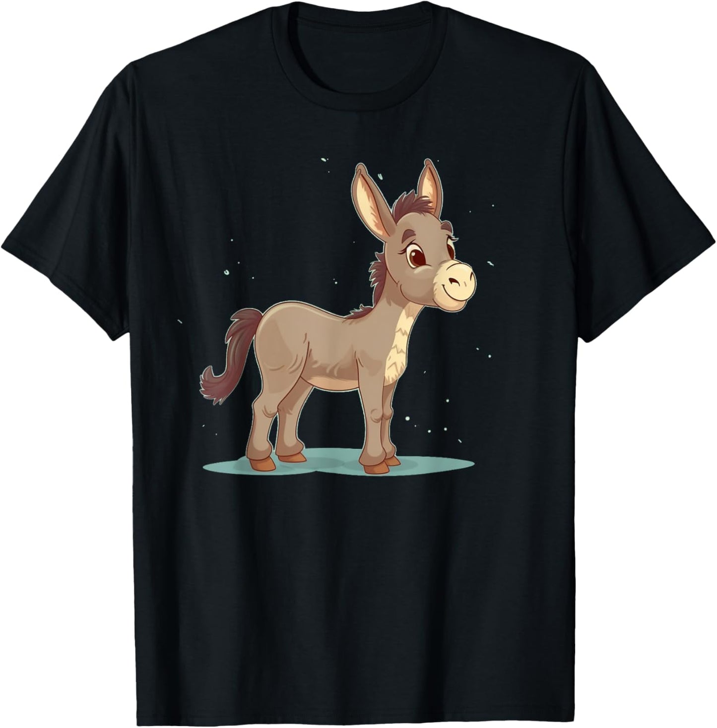 Cute young Donkey for Foal, Donkeys and Horses Lovers T-Shirt - T-Shirt | Black