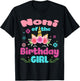 Noni of The Birthday Girl Unicorn Flower Grandma T-Shirt - T-Shirt | Black