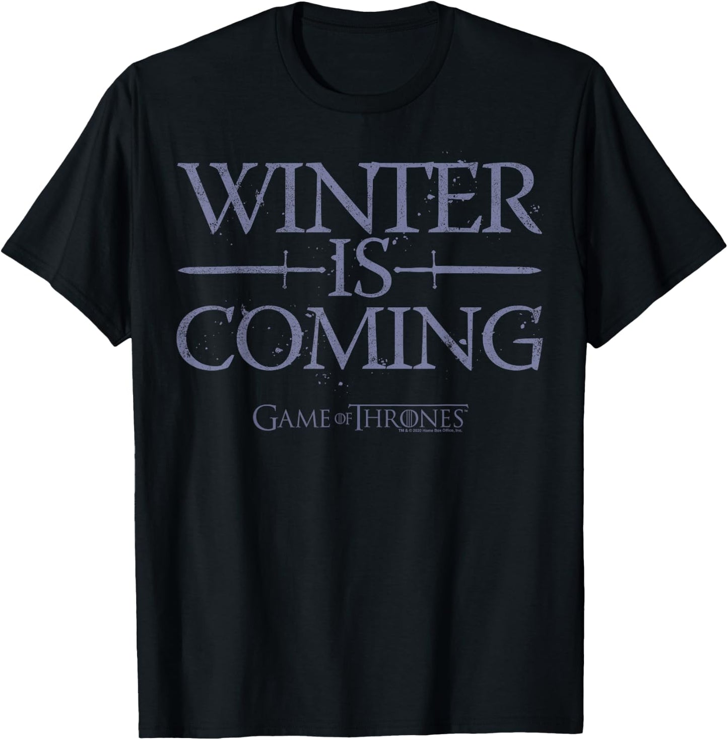 Game Of Thrones Winter Is Coming Logo T-Shirt - T-Shirt | Black