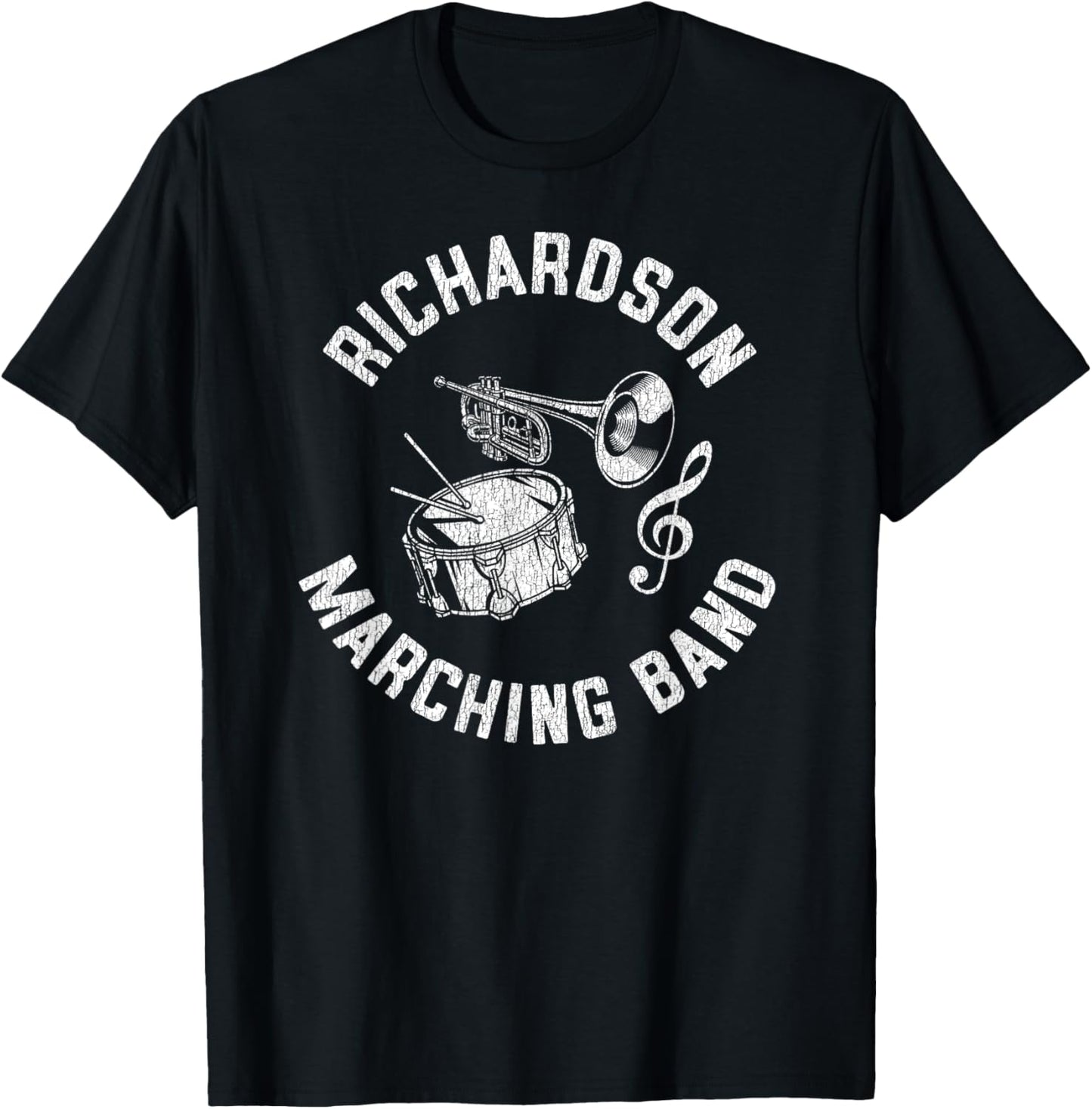 Richardson Marching Band Vintage Classic Music Distressed T-Shirt - T-Shirt | Black