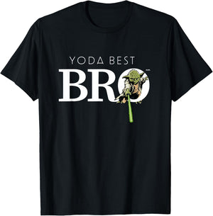 Star Wars Yoda Best Bro Lightsaber Gift Brother T-Shirt - T-Shirt | Black