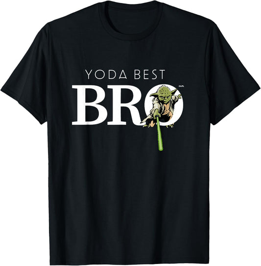 Star Wars Yoda Best Bro Lightsaber Gift Brother T-Shirt - T-Shirt | Black