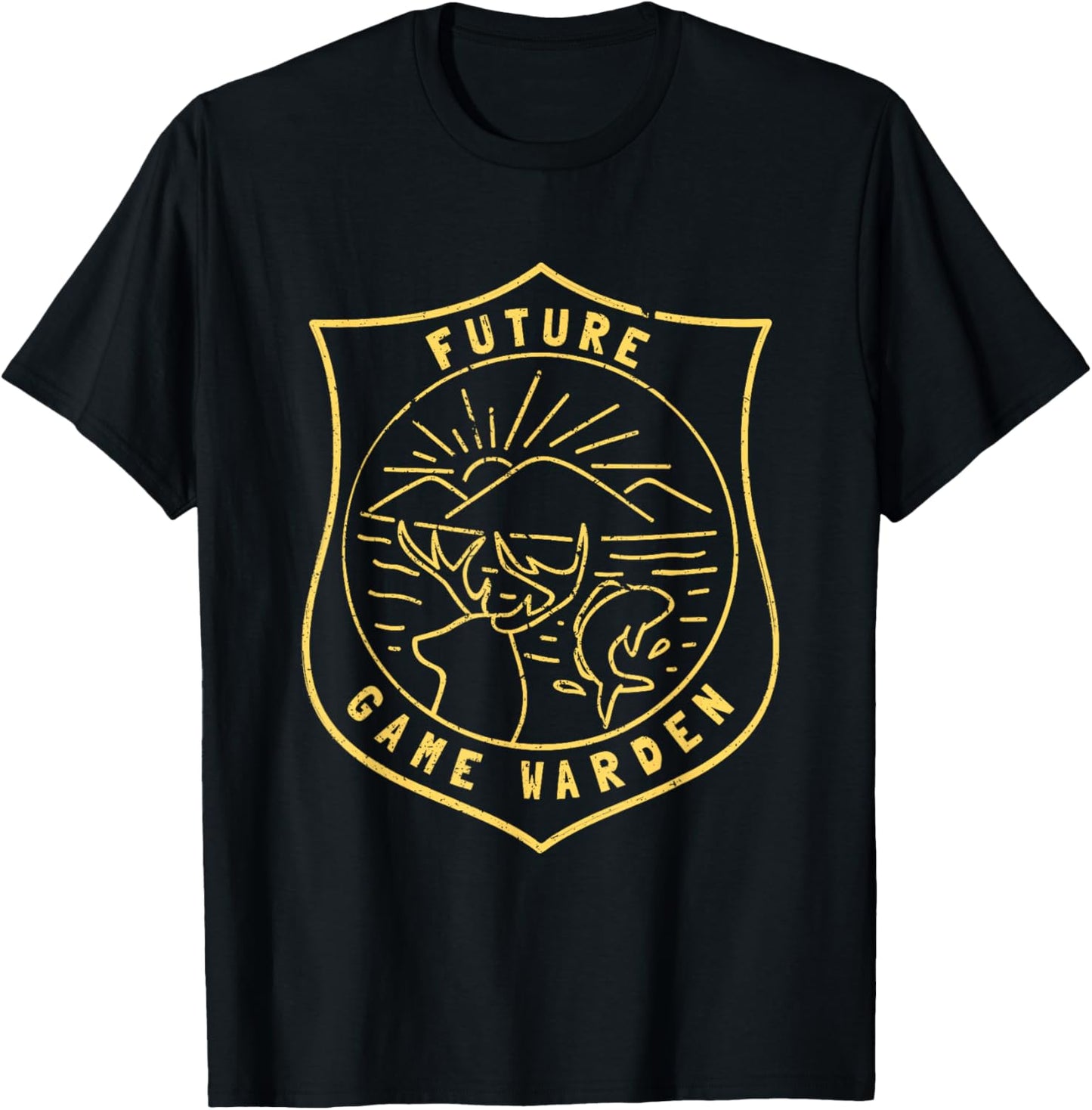 Future Game Warden Wildlife Officer Kids Son Daughter T-Shirt - T-Shirt | Black