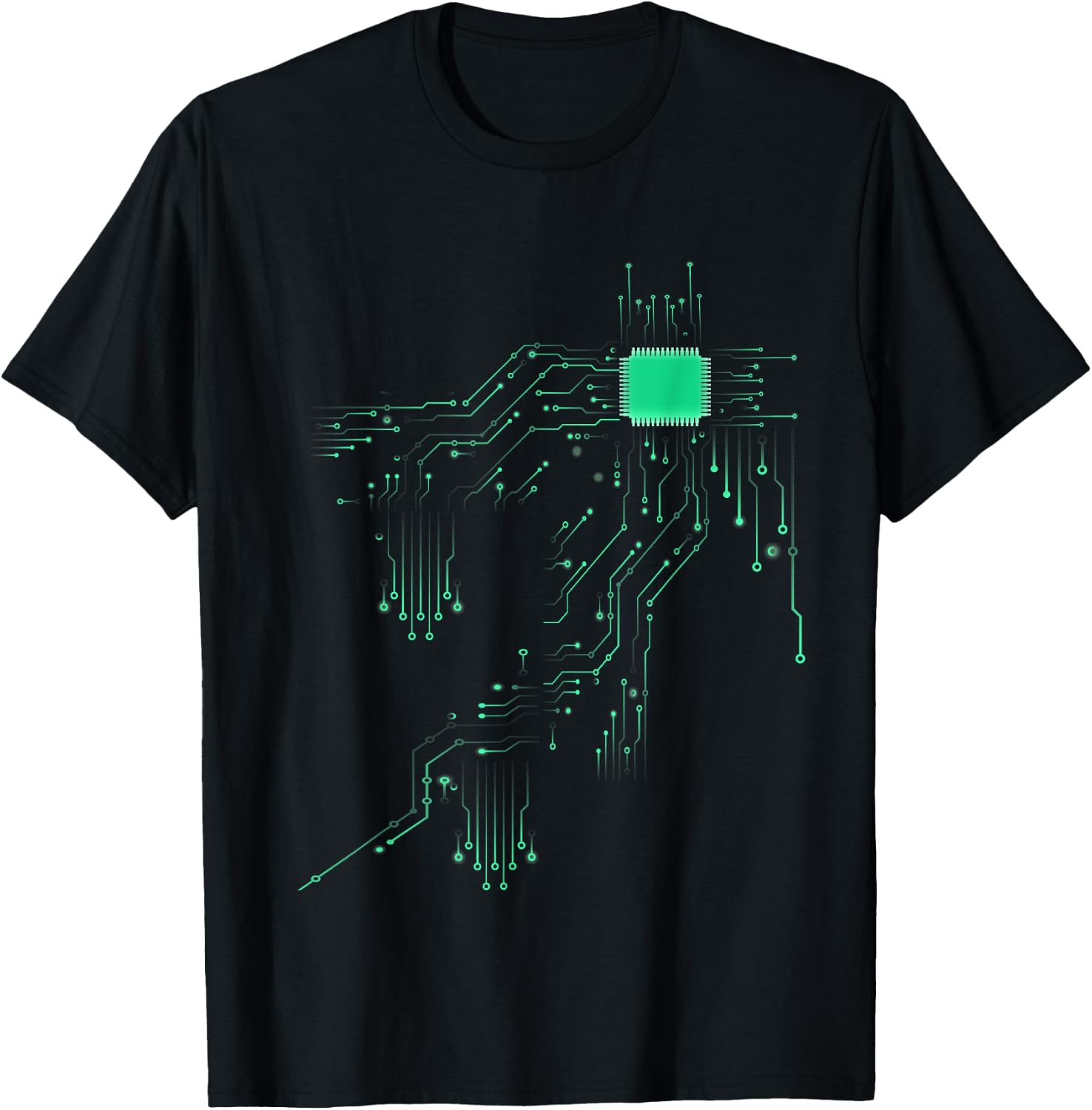Computer Core Processor Heart of Tech Nerd T Shirt T-Shirt - T-Shirt | Black