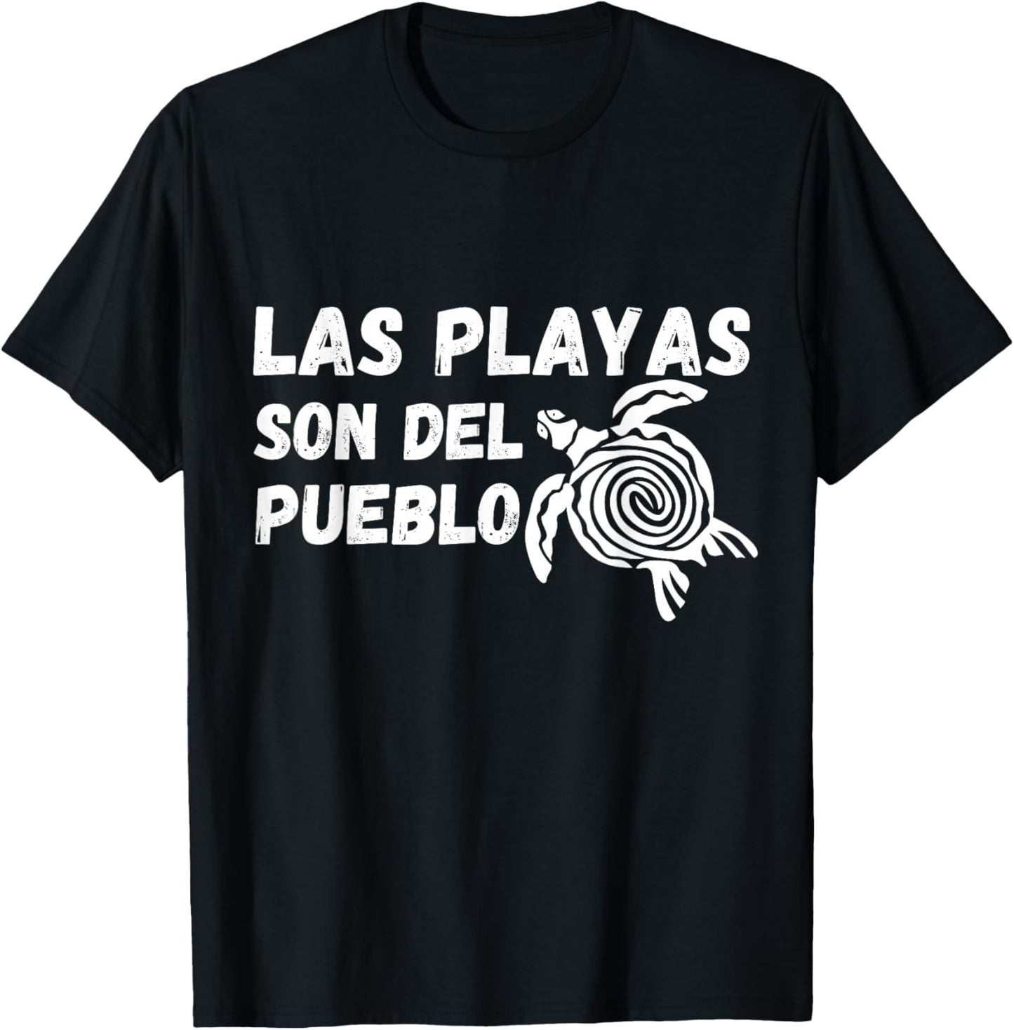 Las Playas Son Del Pueblo Save The Beach Puerto Rico Turtle T-Shirt - T-Shirt | Black