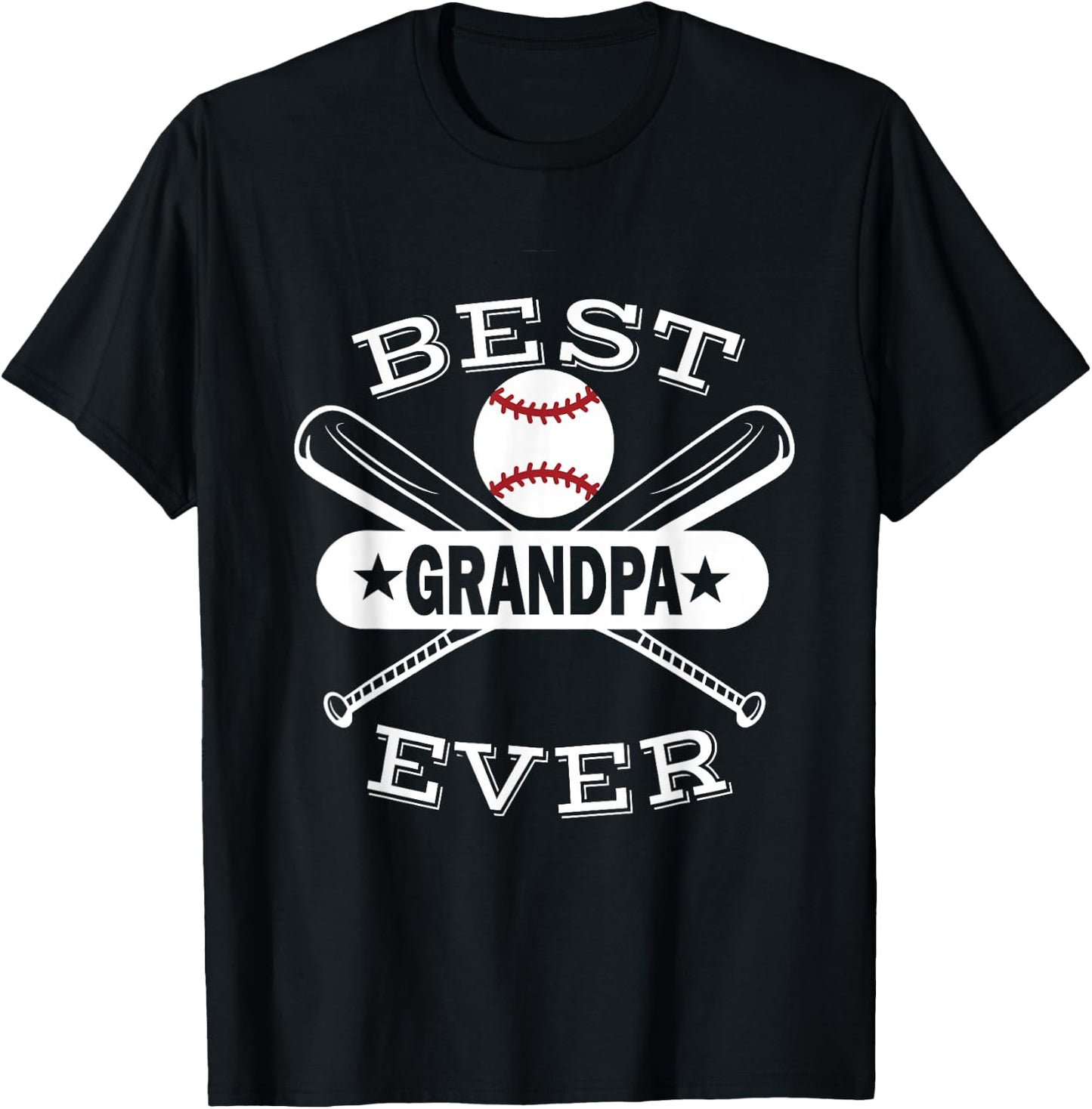 Best Baseball Grandpa Grandson Ball Sport Player Grandfather T-Shirt - T-Shirt | Black