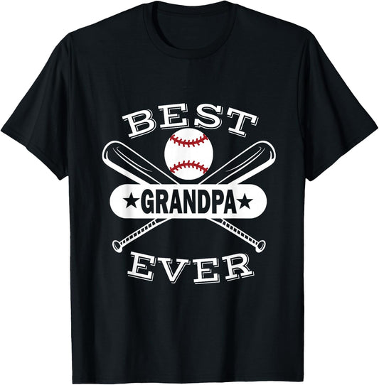 Best Baseball Grandpa Grandson Ball Sport Player Grandfather T-Shirt - T-Shirt | Black