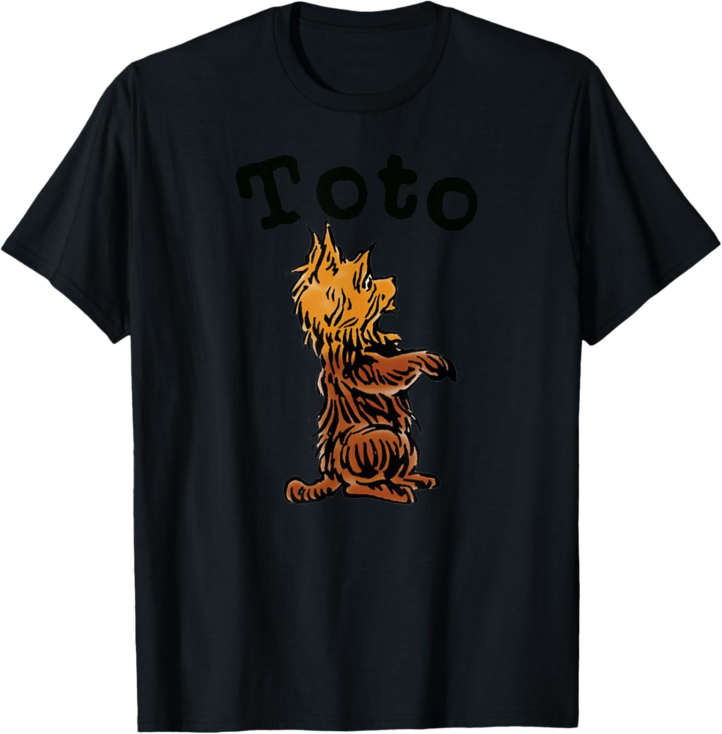 Vintage Toto The Dog Art -Fairytale Toto-Wizard of OZ Toto T-Shirt - T-Shirt | Black