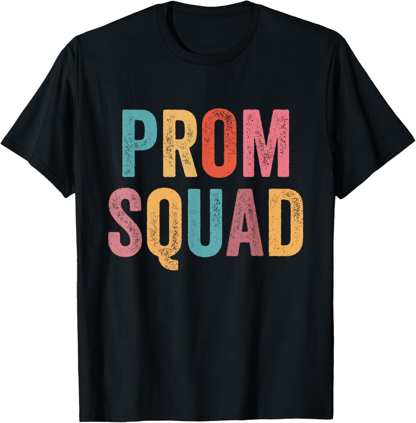 Prom Squad Vintage Prom Graduation Matching Group T-Shirt - T-Shirt | Black