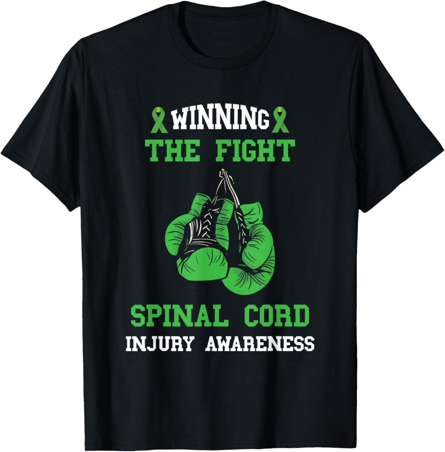 Spinal Cord Injury Warrior Winning Fight Spinal Cord Injury T-Shirt - T-Shirt | Black