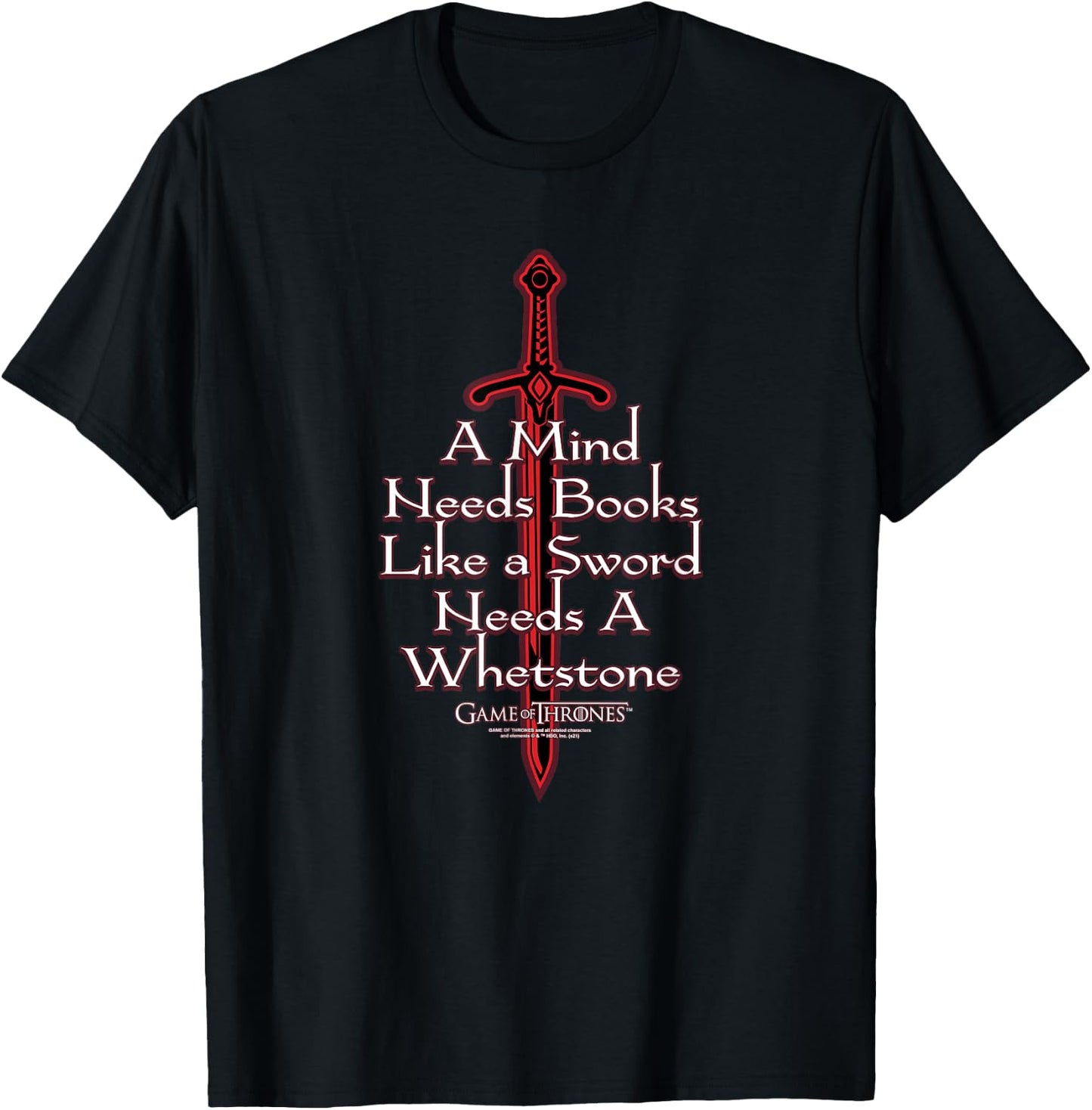 Game of Thrones The Mind Needs a Book Small T-Shirt - T-Shirt | Black