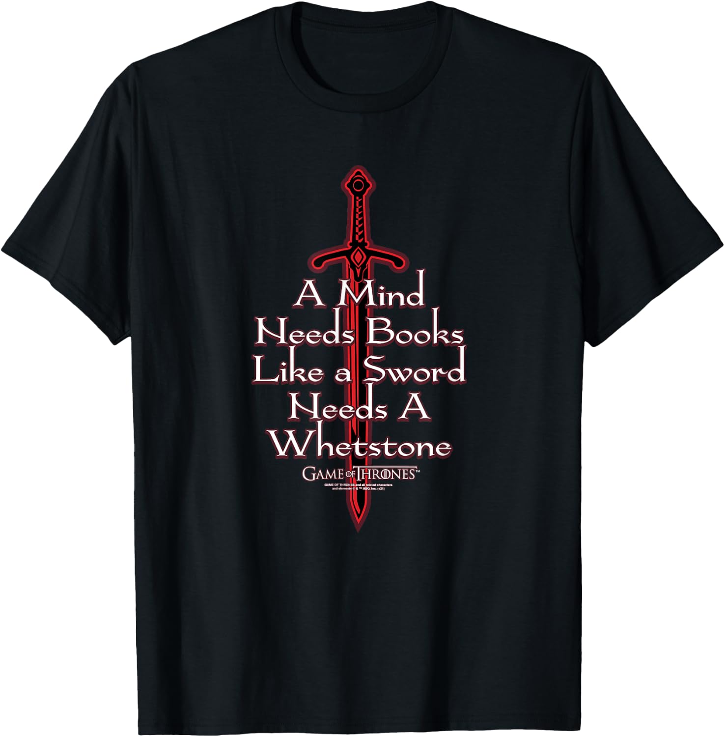 Game of Thrones The Mind Needs a Book Small T-Shirt - T-Shirt | Black