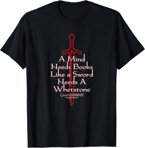 Game of Thrones The Mind Needs a Book Small T-Shirt - T-Shirt | Black
