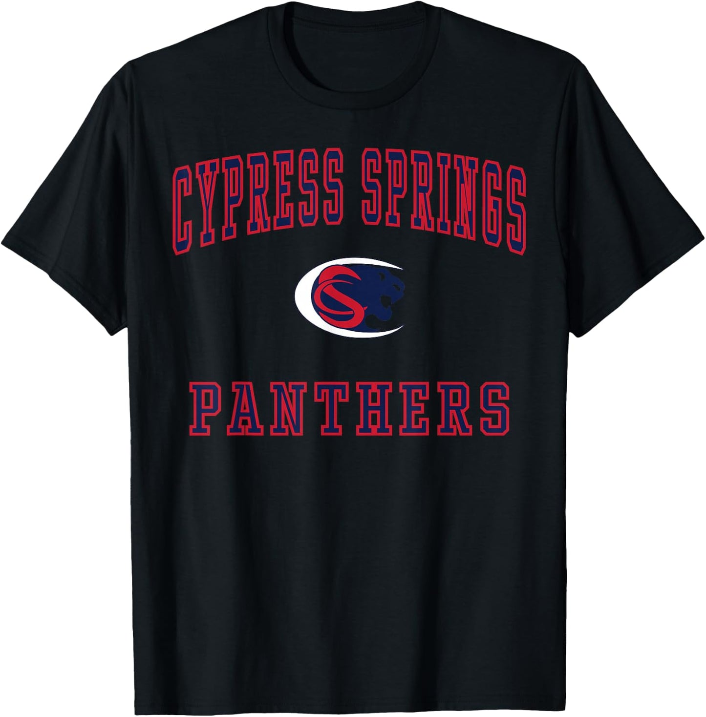 Cypress Springs High School Panthers C1 T-Shirt - T-Shirt | Black