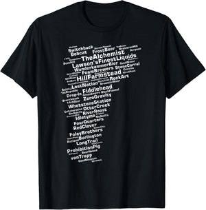 Cracked Toad Design Co. Vermont Breweries - Men's -Adults Black Small Classic Fit Short Sleeve T-Shirt - T-Shirt | Black