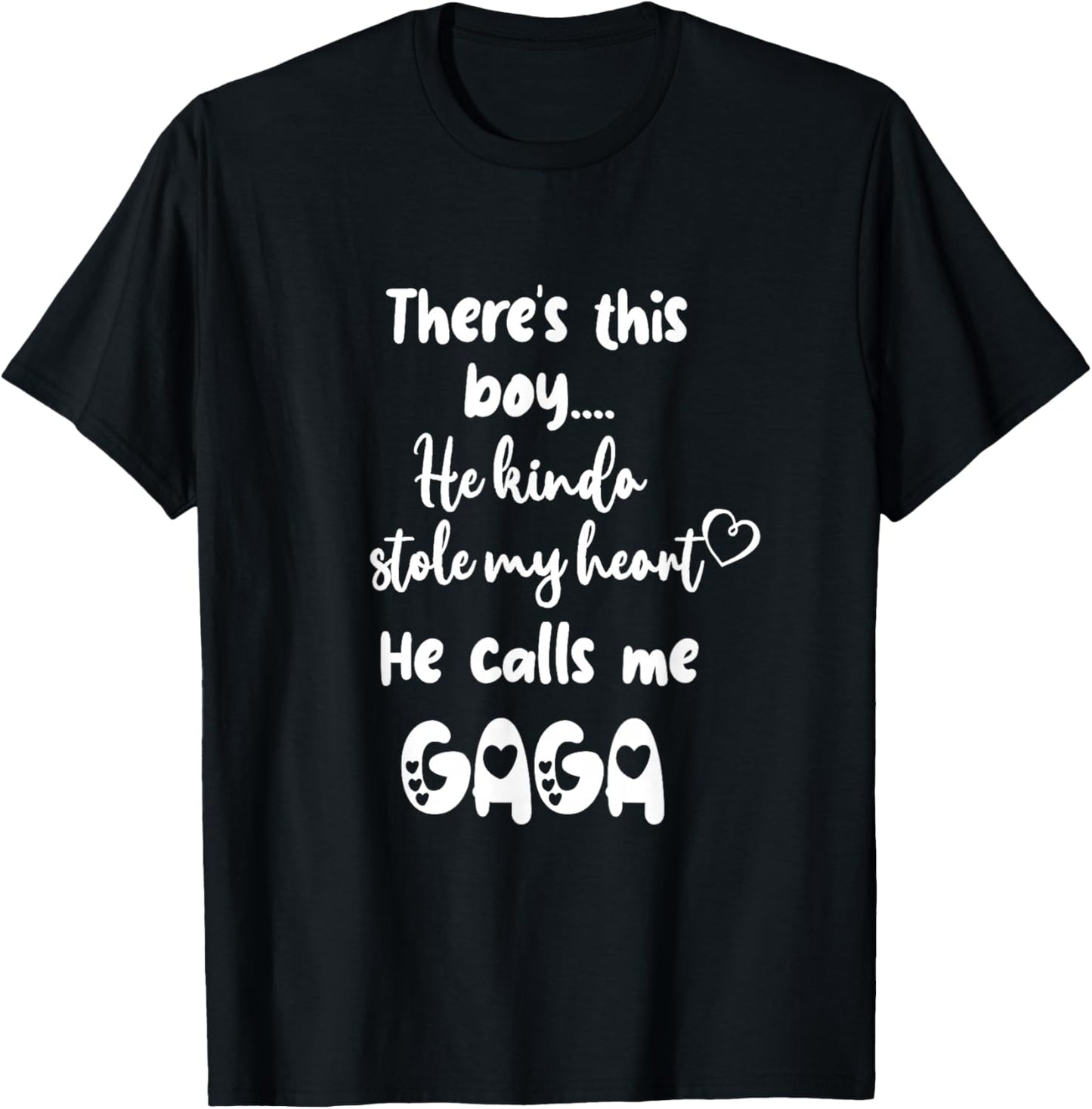 Special Grandma Grandmother This Boy Calls Me Gaga T-Shirt - T-Shirt | Black