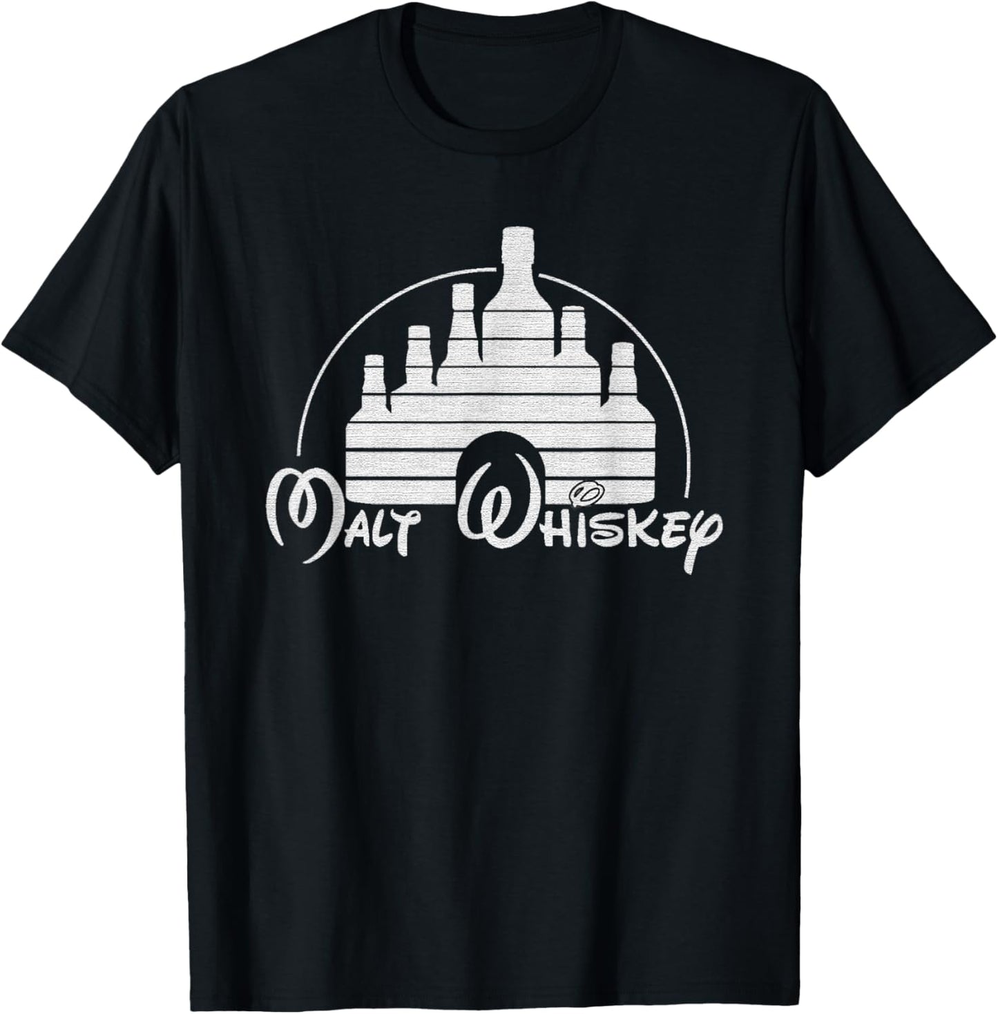 Vintage Malt Whiskey Shirt, Funny Whisky Shirt, Logo Parody T-Shirt - T-Shirt | Black