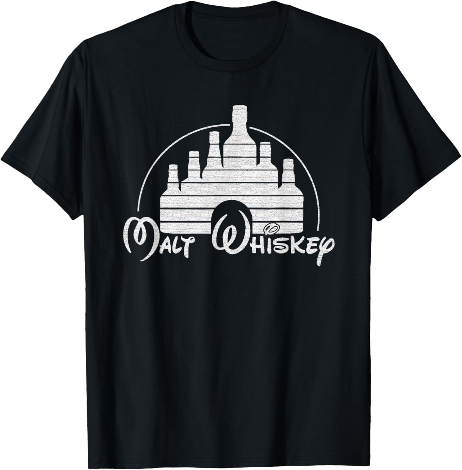 Vintage Malt Whiskey Shirt, Funny Whisky Shirt, Logo Parody T-Shirt - T-Shirt | Black