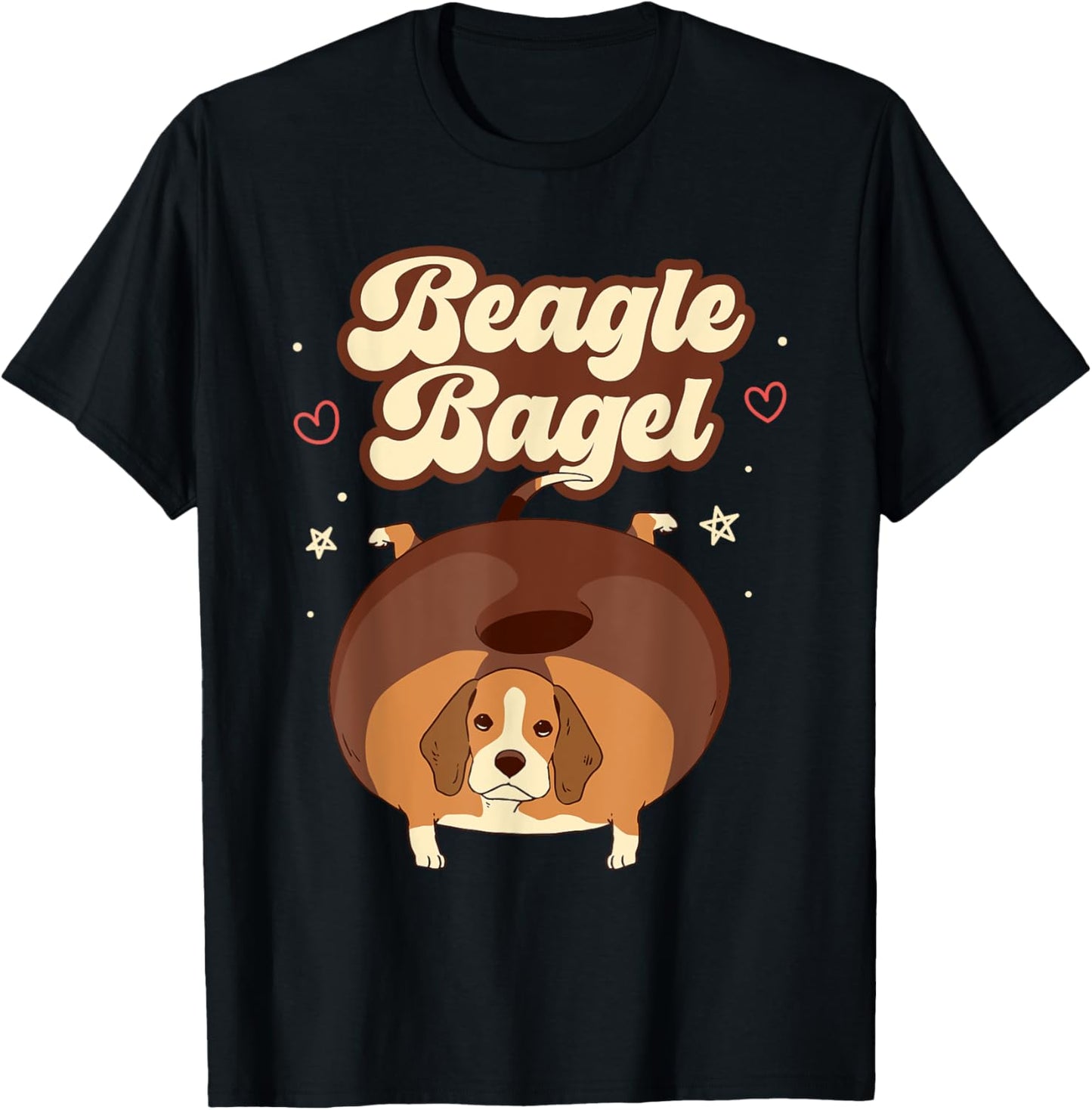 Beagle Bagel T-Shirt - T-Shirt | Black