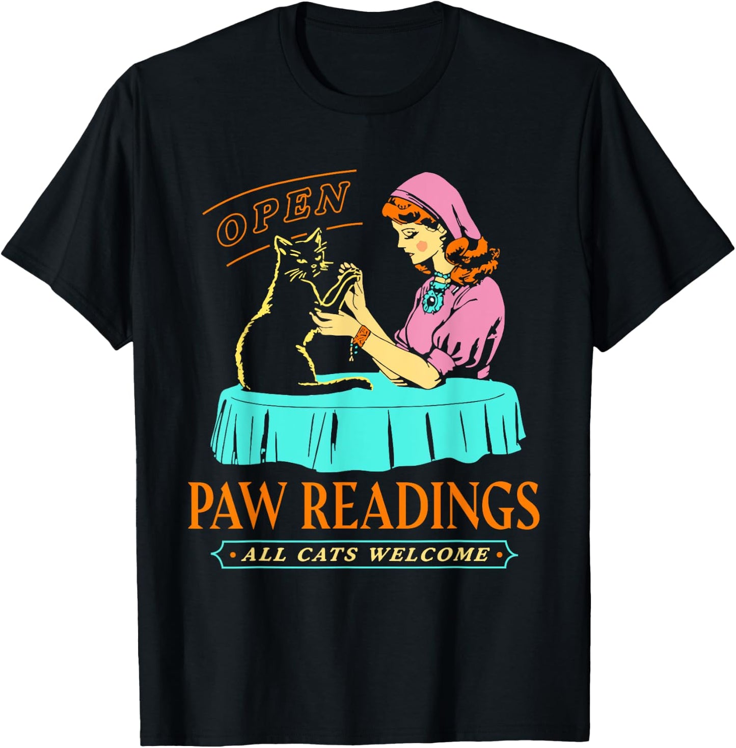 Funny Halloween Paw Readings , Women T-Shirt - T-Shirt | Black