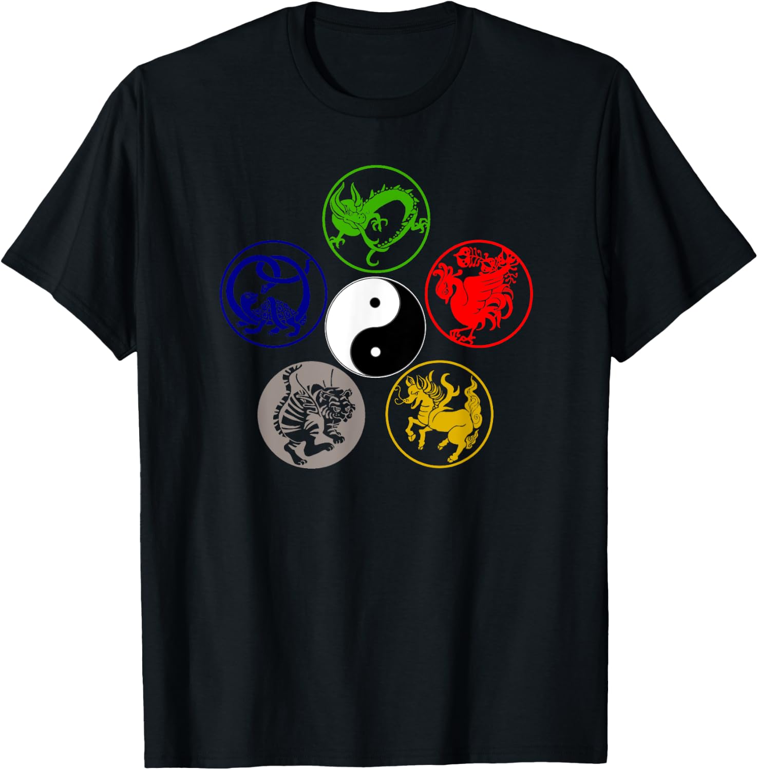 Qi Gong Tai Chi Qigong Chi Gong Yin Yang Men Women Girls Kids T-Shirt - T-Shirt | Black