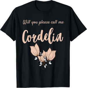 Call me Cordelia LM Montgomery Design Anne Fans Gift T-Shirt - T-Shirt | Black