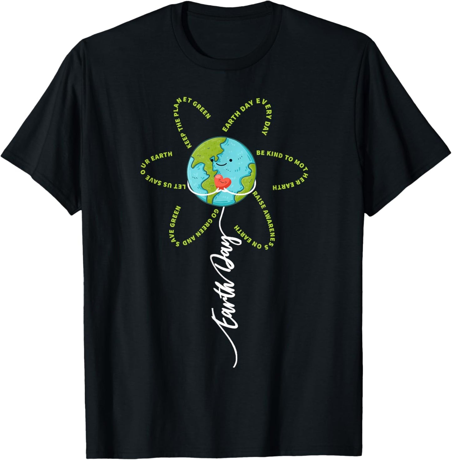 Funny Flower Earth Day Everyday Women Girl Kids T-Shirt - T-Shirt | Black