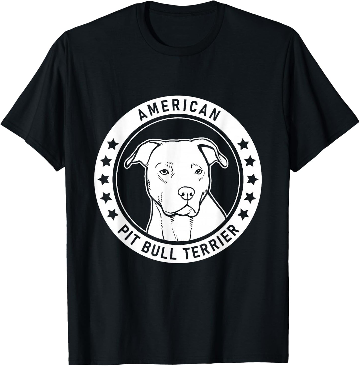 American Pit Bull Terrier Portrait T-Shirt - T-Shirt | Black