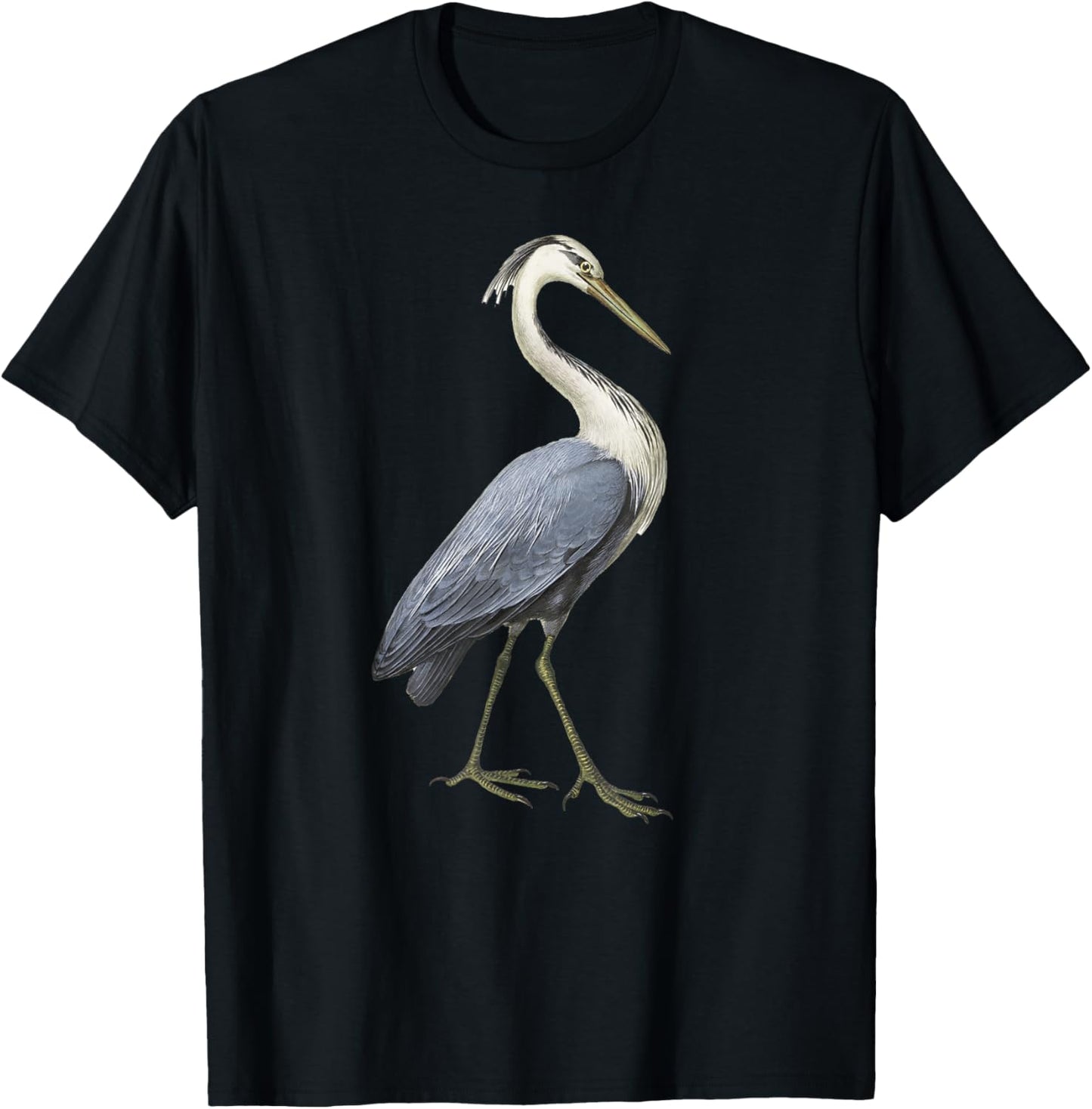 Heron Bird Water Bird Lover Costal Birder Great Blue Heron T-Shirt - T-Shirt | Black