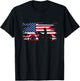 American Flag Motorcycle Apparel - Motorcycle T-Shirt - T-Shirt | Black