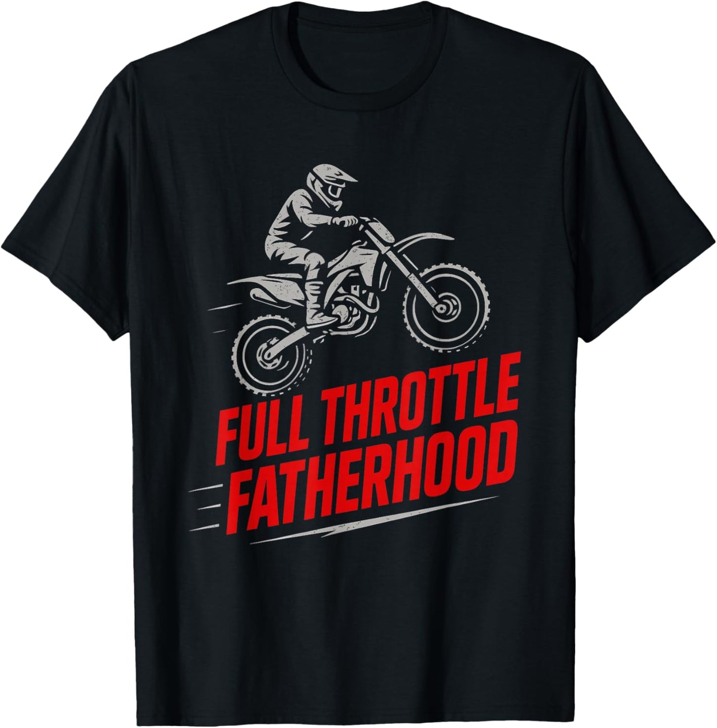 Motocross Dad Dirt Bike Gift Motocross Fathers Day Moto Dad T-Shirt - T-Shirt | Black