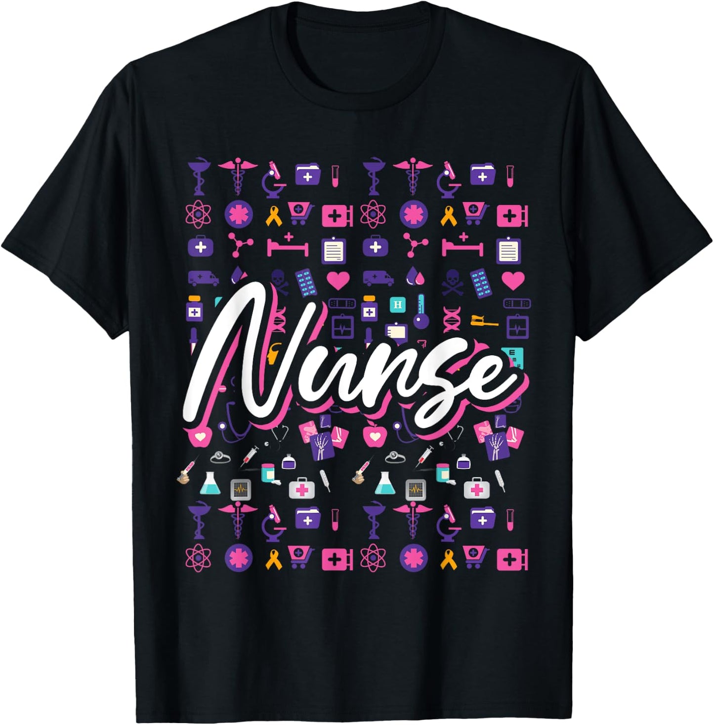 Nurse & Gift Ideas Women's Black Modern Nurse T-Shirt - T-Shirt | Black