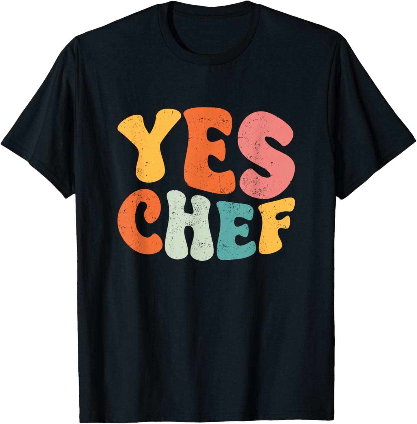 Yes Chef - Funny Saying Slang Restaurant Chef Cook Cooking T-Shirt - T-Shirt | Black
