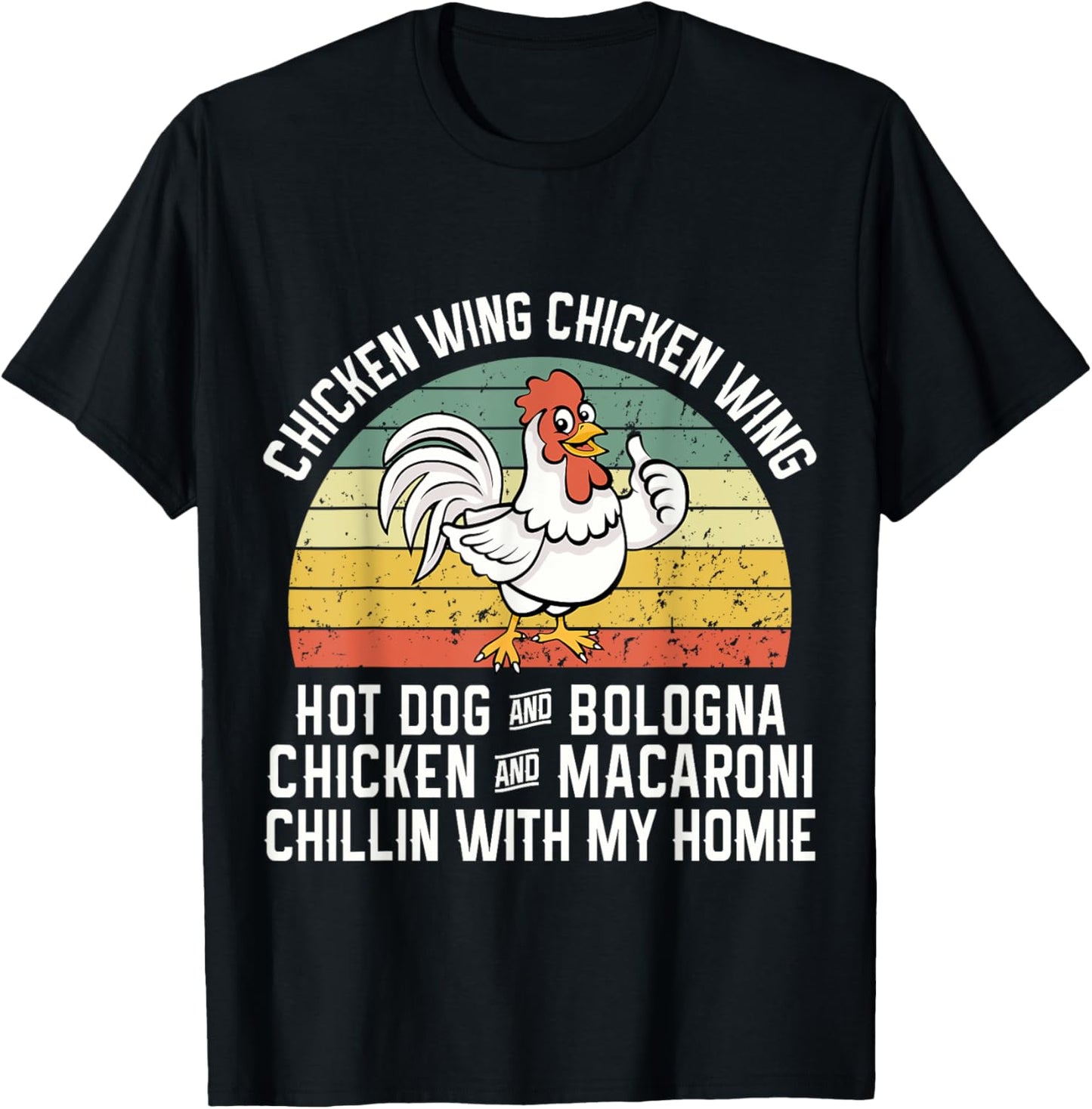 Chicken Wing Chicken Wing Hot Dog Bologna T-Shirt - T-Shirt | Black
