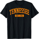 Classic TN Orange Print Retro Varsity Vintage Tennessee T-Shirt - T-Shirt | Black