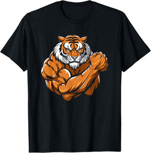Gym Tiger Training Exercise - Workout T-Shirt - T-Shirt | Black