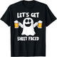 Let's Get Sheet Faced Funny Ghost Drinking Halloween Costume T-Shirt - T-Shirt | Black