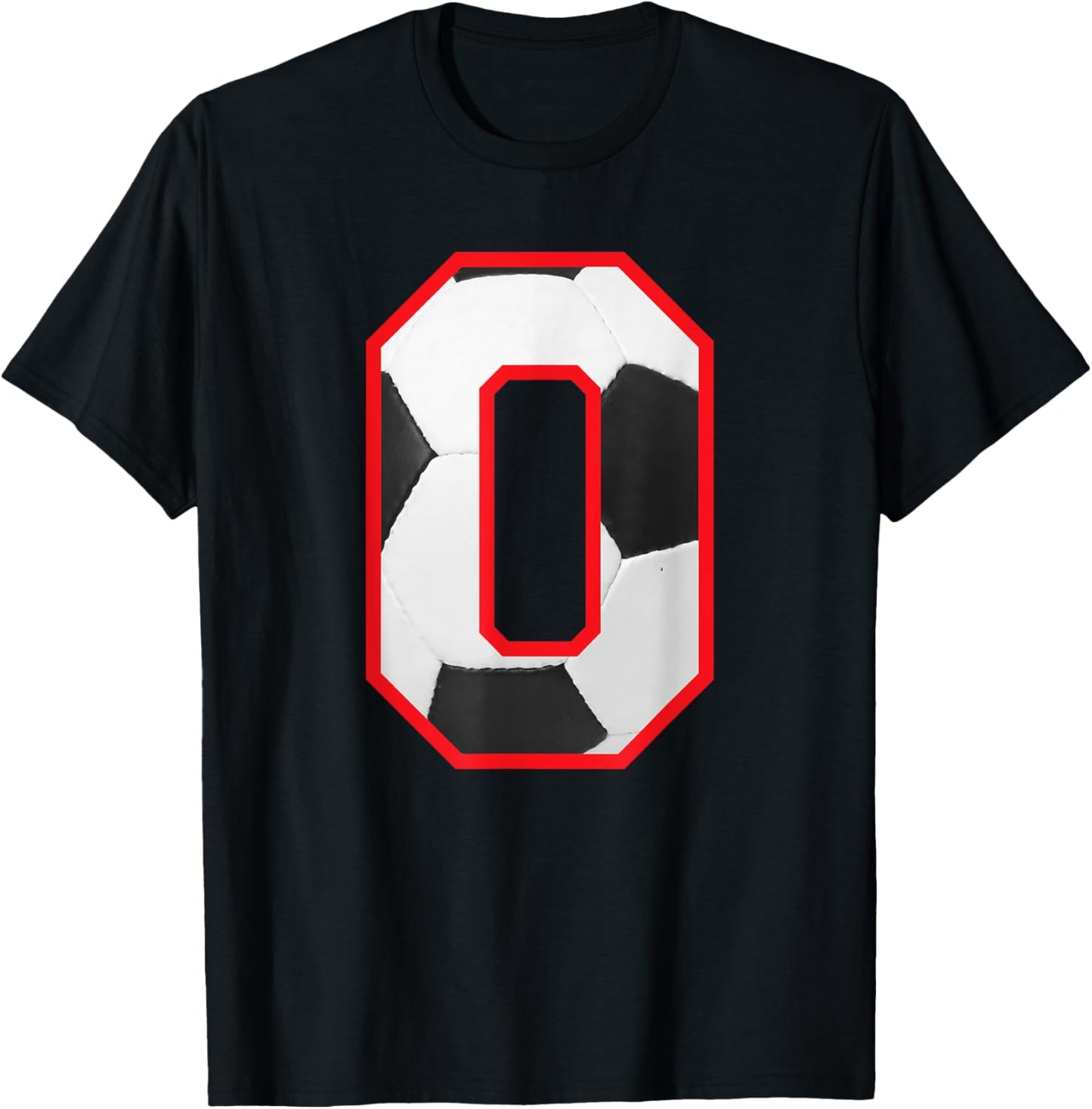 Soccer Jersey Uniform Number #0 Men Women Kids T-Shirt - T-Shirt | Black