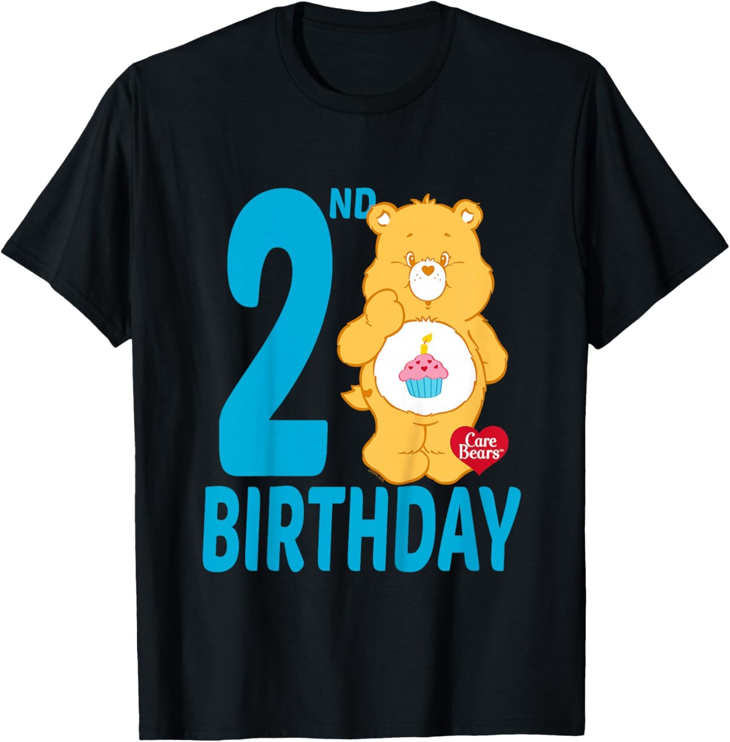 Care Bears Birthday Bear Celebrates A 2nd Birthday T-Shirt - T-Shirt | Black
