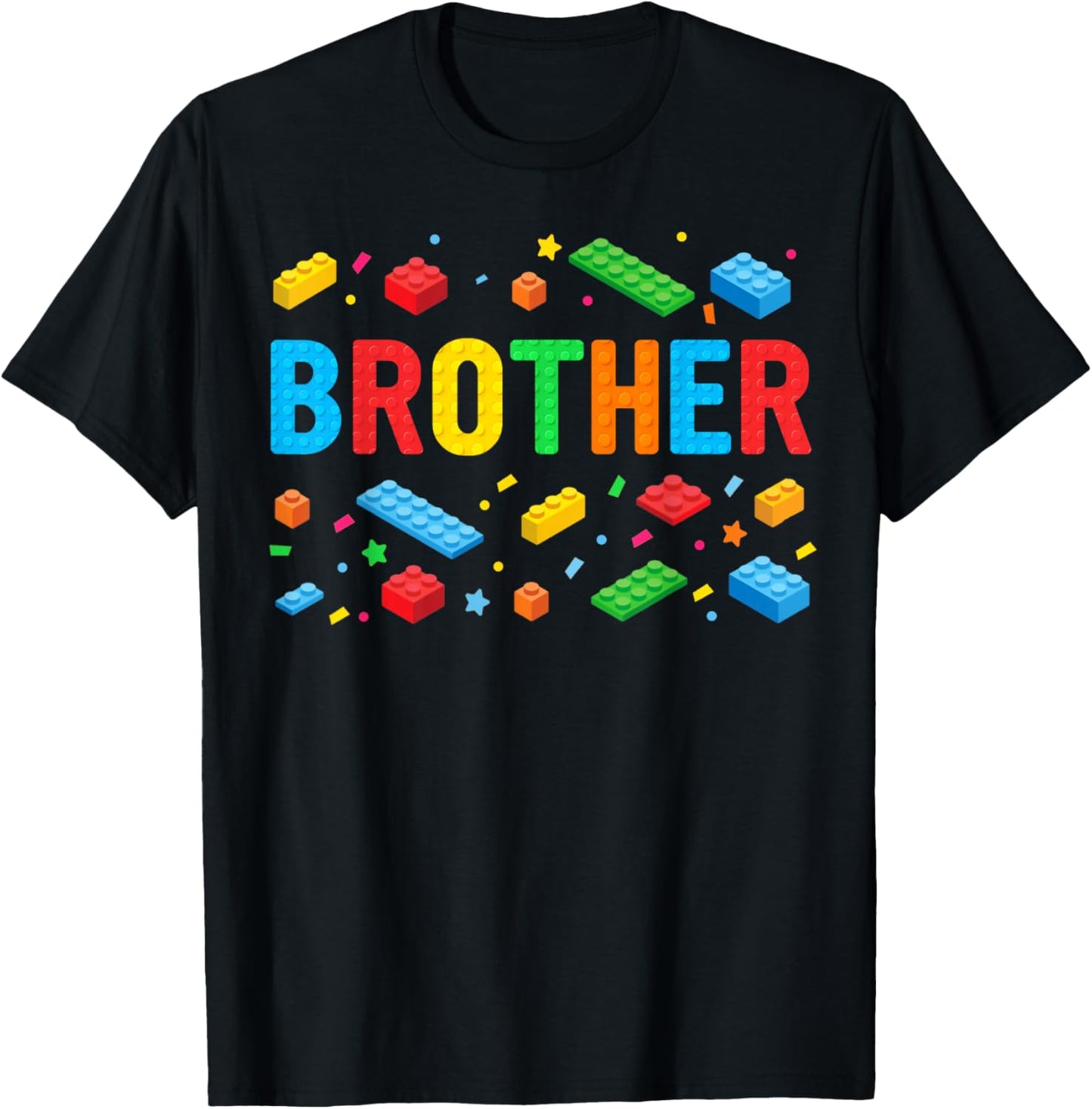 Brother Master Builder Building Bricks Blocks Family Big Bro T-Shirt - T-Shirt | Black