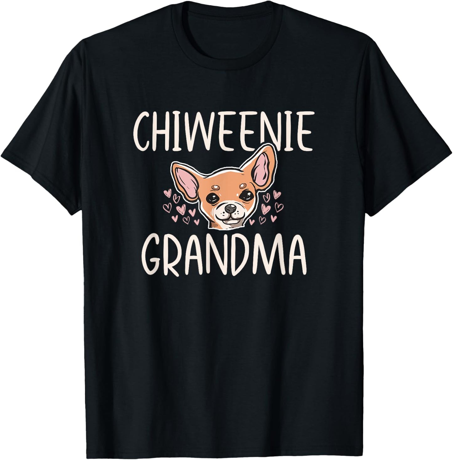 Chiweenie Mom Grandma Funny Cute Dog Owner Love Lover Men Women T-Shirt - T-Shirt | Black