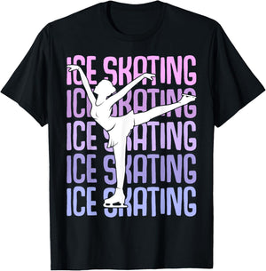 Ice Skating Figure Skater Girls Women T-Shirt - T-Shirt | Black